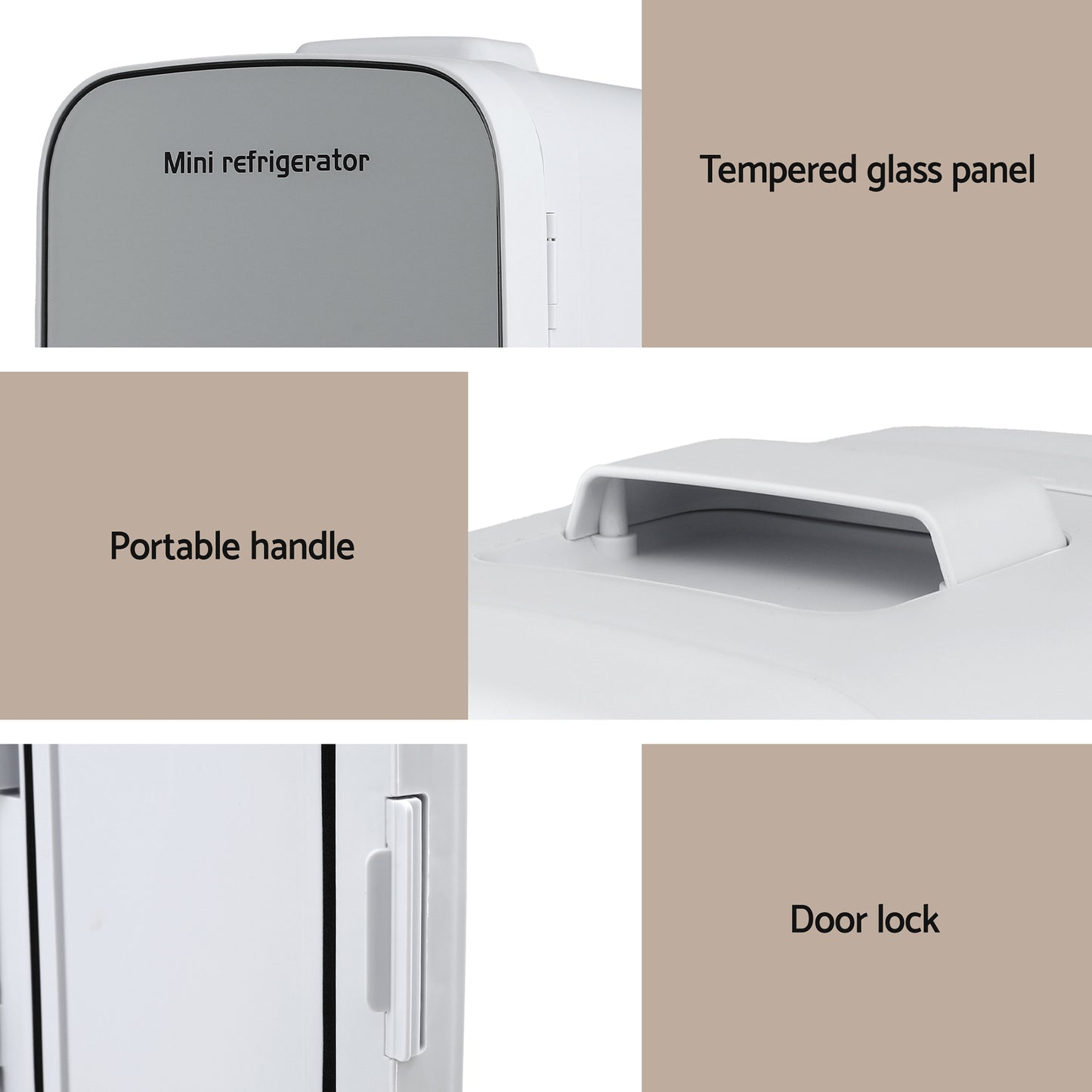 Glacio Mini Fridge Portable 13L White Electric Cooler Warmer 12V 220V