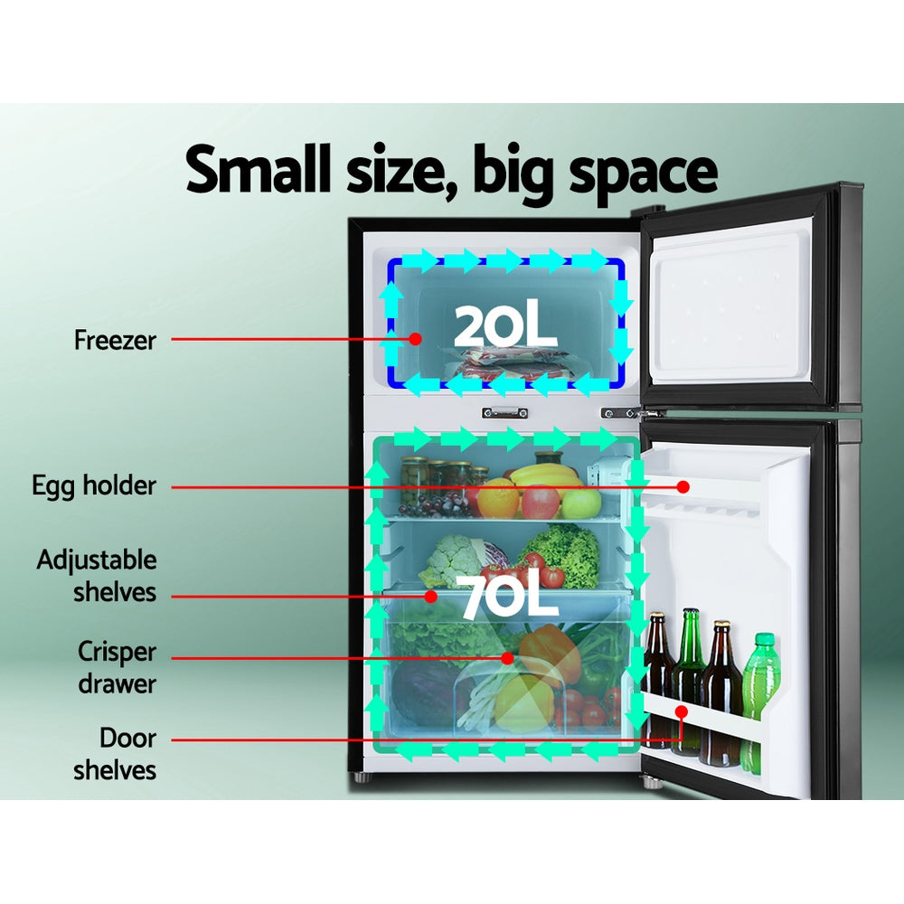 Portable Fridge 90L Bar Freezer Cooler Upright 12V/24V/240V Car
