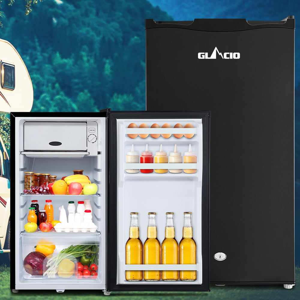 95L Bar Freezer Cooler Upright 12V 24V 240V 4wd Car Camping Black
