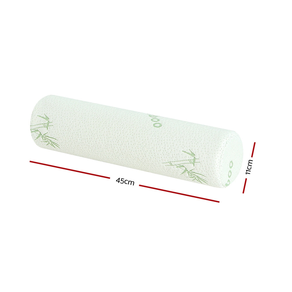 Bedding Memory Foam Neck Roll Pillow Bamboo Cover