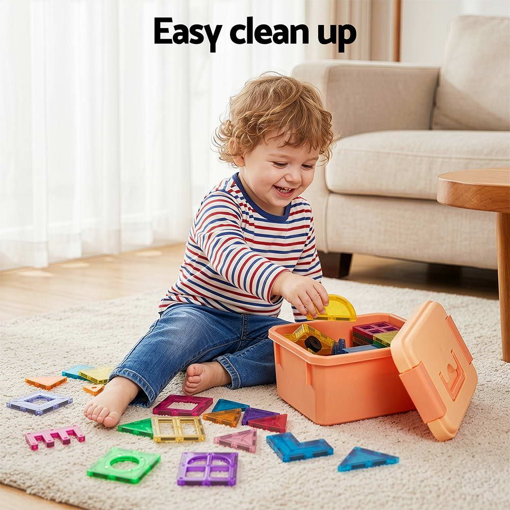 Magnetic Tiles 100pcs Kids Blocks Building Educational Toys Gift