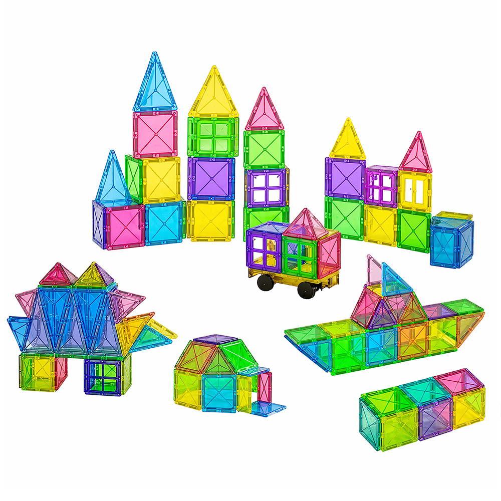 Magnetic Tiles 120pcs Kids Blocks Building Educational Toys Gift