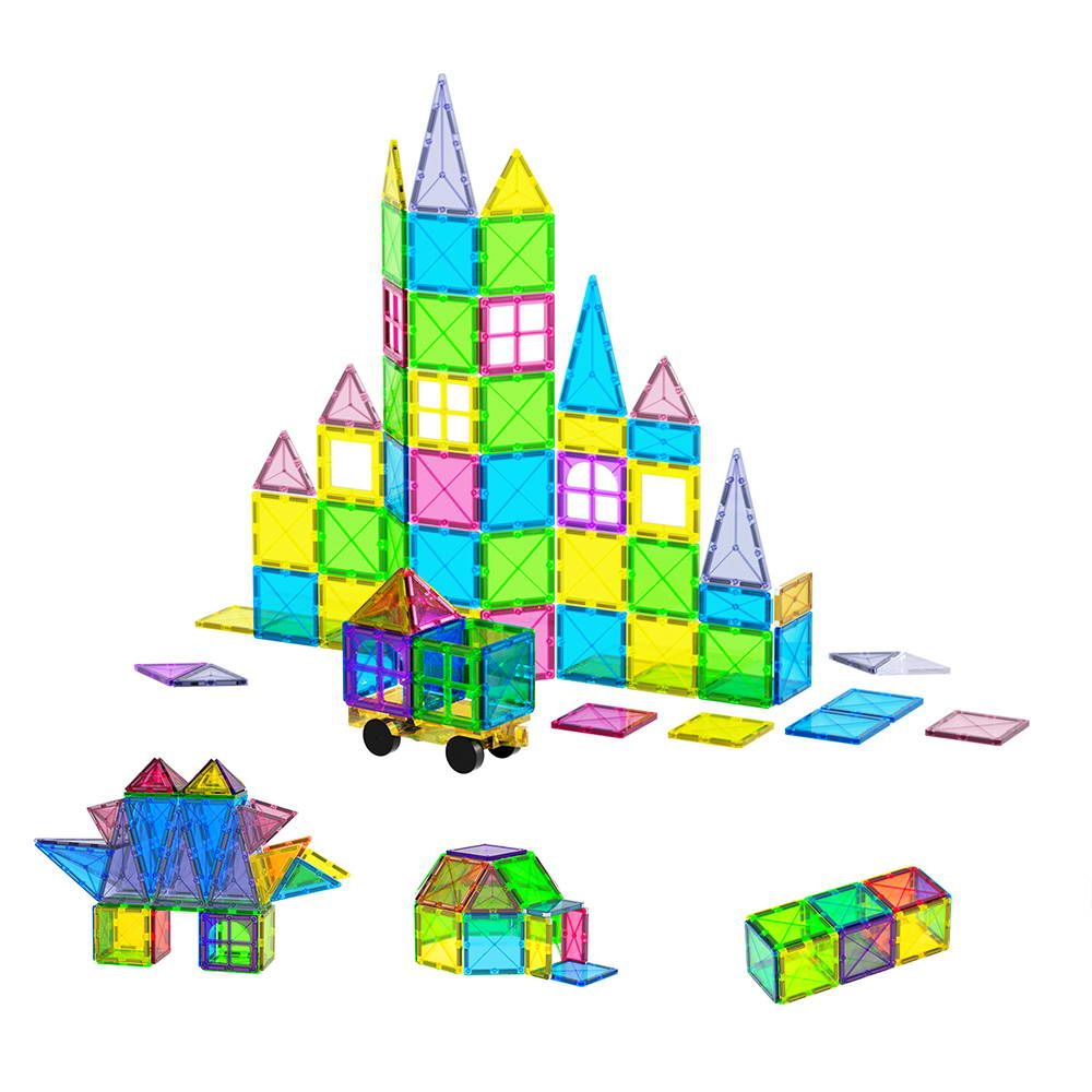 Magnetic Tiles 60pcs Kids Blocks Building Educational Toys Gift