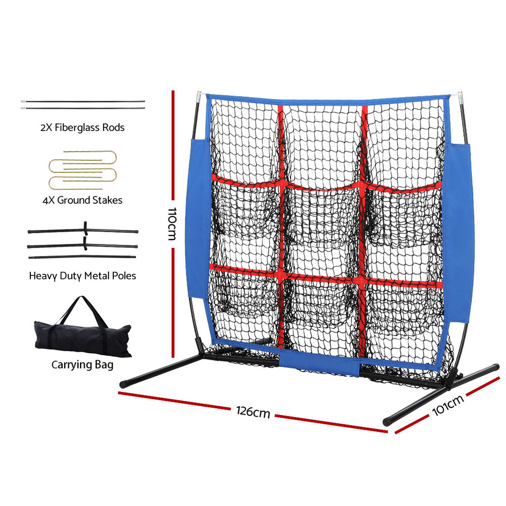 Football Net Baseball Pitching Soccer Goal Training Aid 9 Target Zone