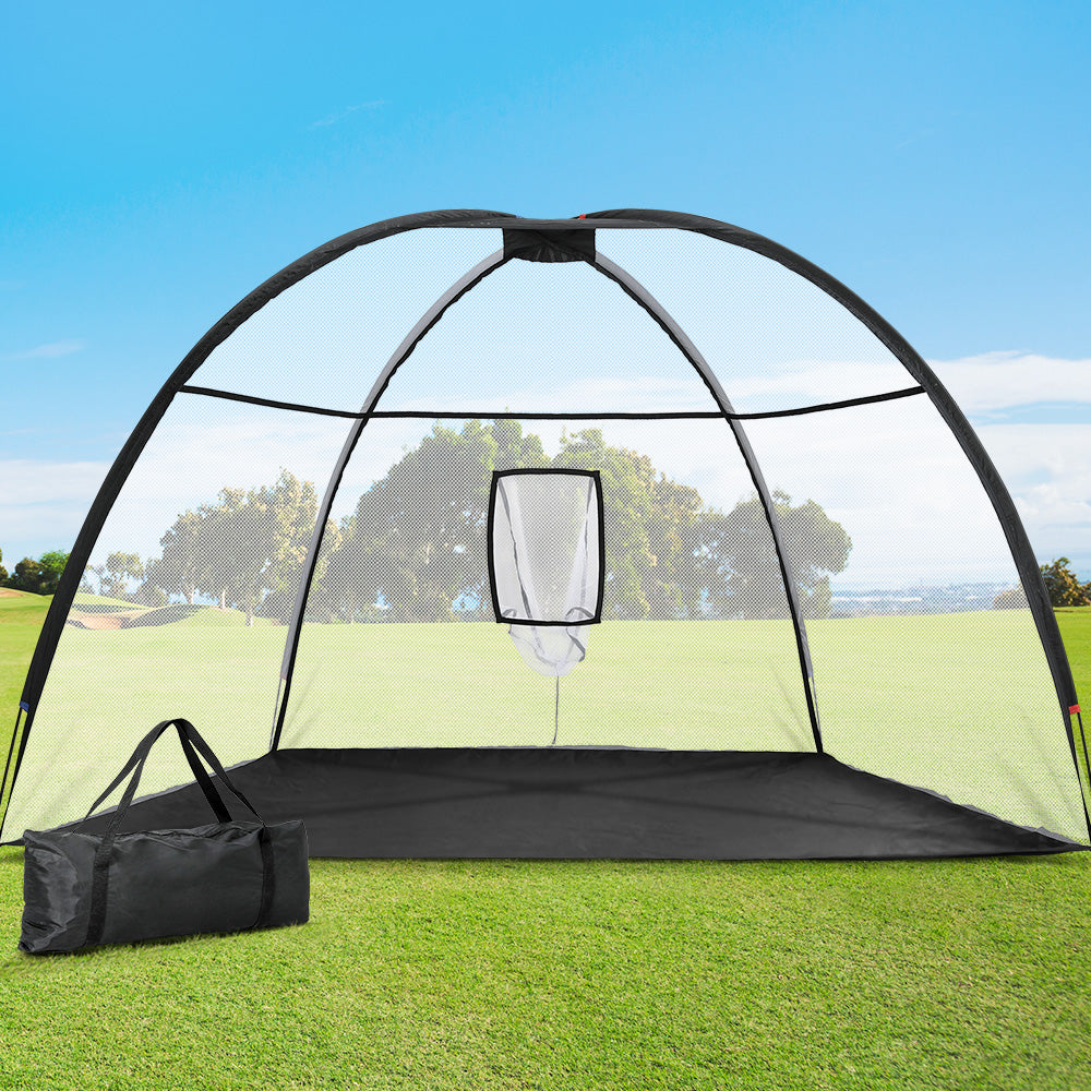 3.5m Golf Practice Net Portable Training Aid Driving Target Tent Black