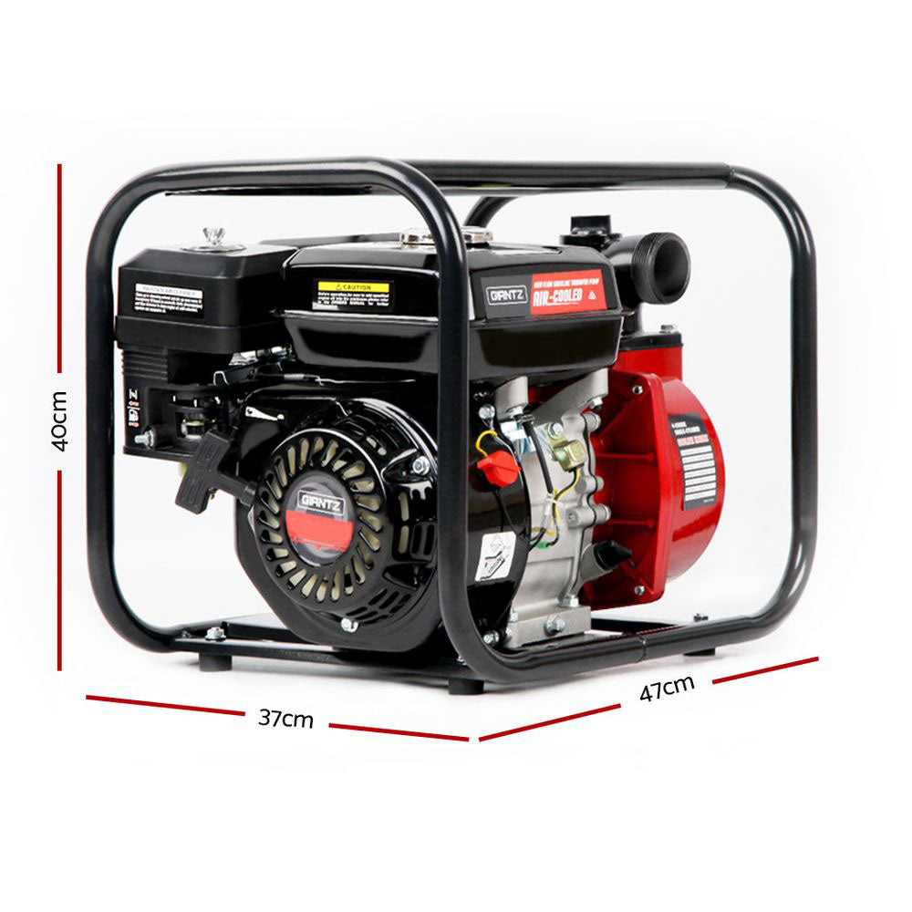 High Flow Water Pump 2in, Black/Red