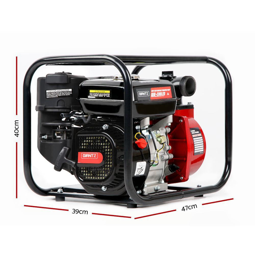 High Flow Water Pump 2in, Black/Red
