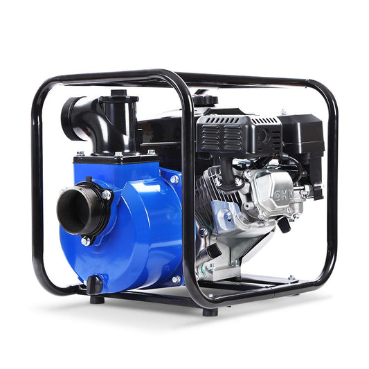 Petrol Water Pump 8HP 3" Garden Irrigation Transfer - Blue