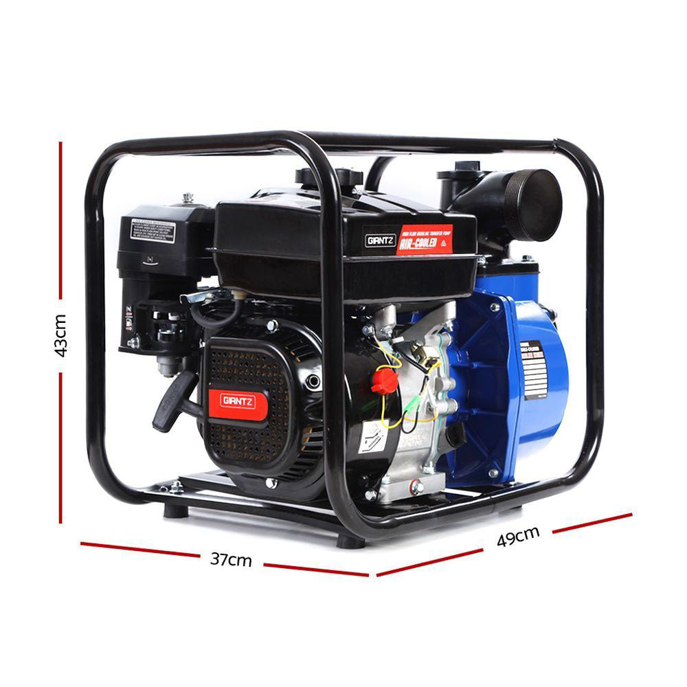 Petrol Water Pump 8HP 3" Garden Irrigation Transfer - Blue