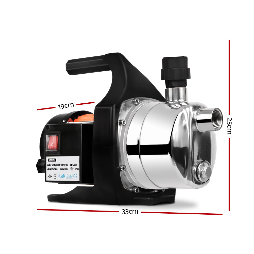 Garden Water Pump Stainless Steel 800W