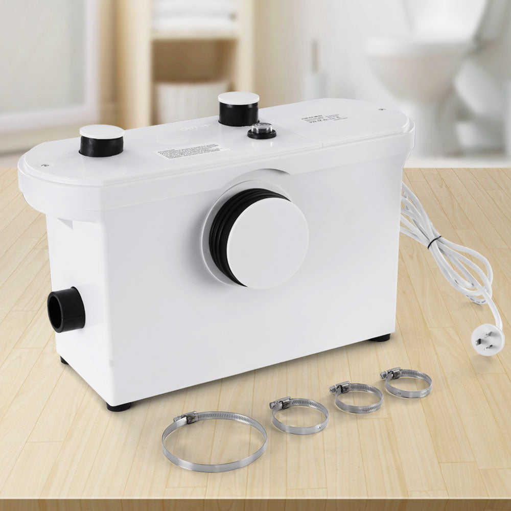 Water marine toilet with disposal unit laundry basement macerator