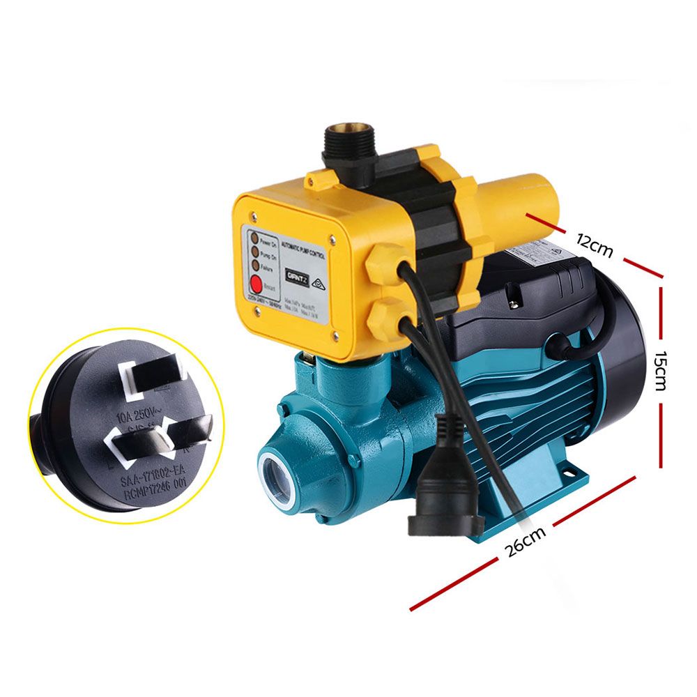 Auto Peripheral Water Pump Clean Garden Farm Rain Tank Irrigation - QB60 Yellow
