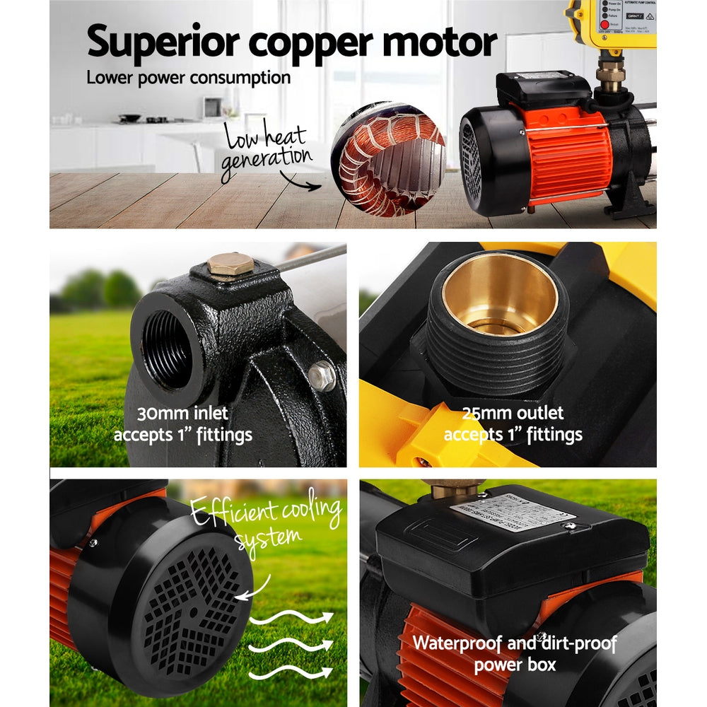 Water Pressure Pump Multi-Stage Auto Garden House Rain Tank Irrigation