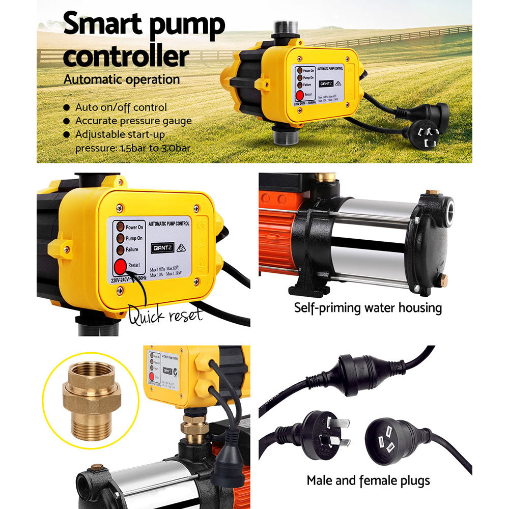 Water Pressure Pump Multi-Stage Auto Garden House Rain Tank Irrigation