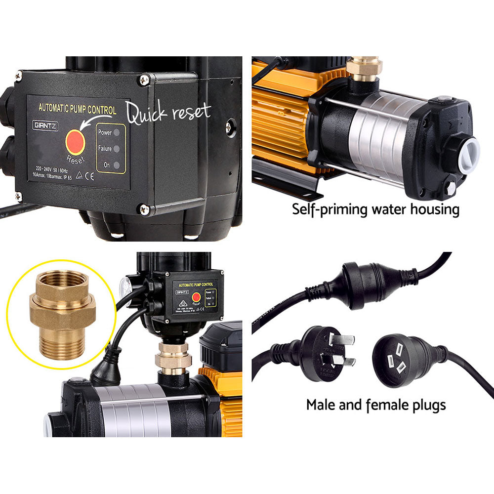 Water Pump 2500W Multi-Stage Pressure Rain Tank Farm House Irrigation