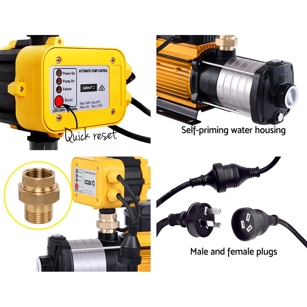 Water Pump Multi-Stage Pressure Rain Tank Garden Farm House Irrigation 2500W