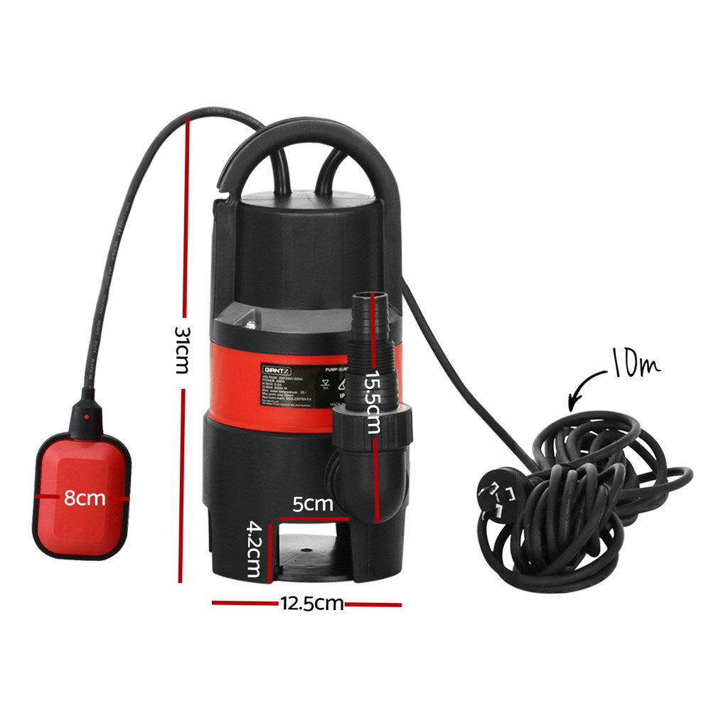 Garden Submersible Pump 550W Dirty Water Bore Tank Well Steel Sewerage