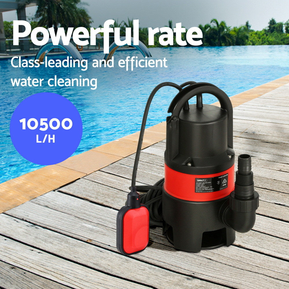 Garden Submersible Pump 550W Dirty Water Bore Tank Well Steel Sewerage