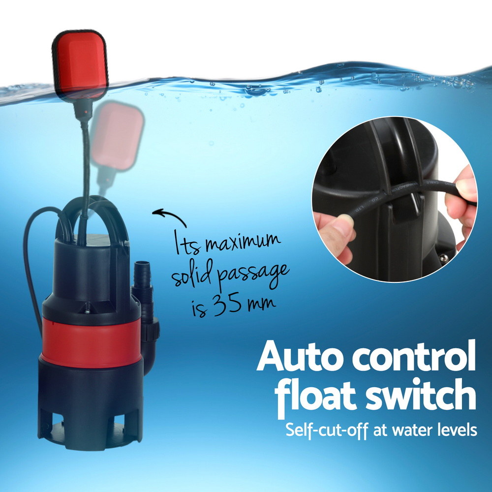 Garden Submersible Pump 550W Dirty Water Bore Tank Well Steel Sewerage