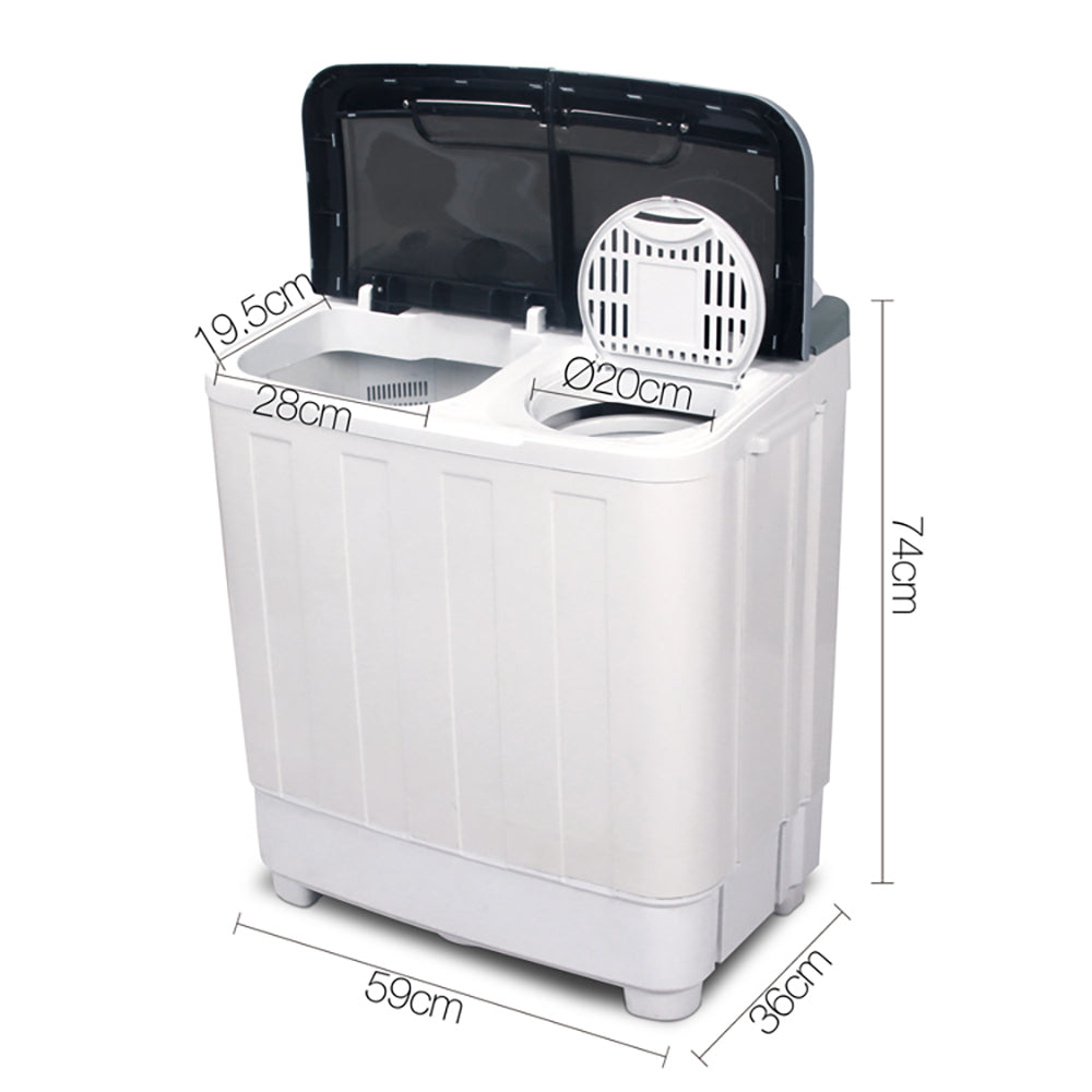 Mini Portable Washing Machine 4.6KG - White