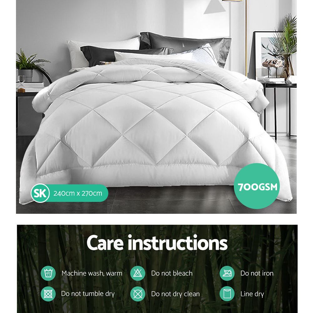 Quilt Bedding Super King Size 700GSM Bamboo Microfibre