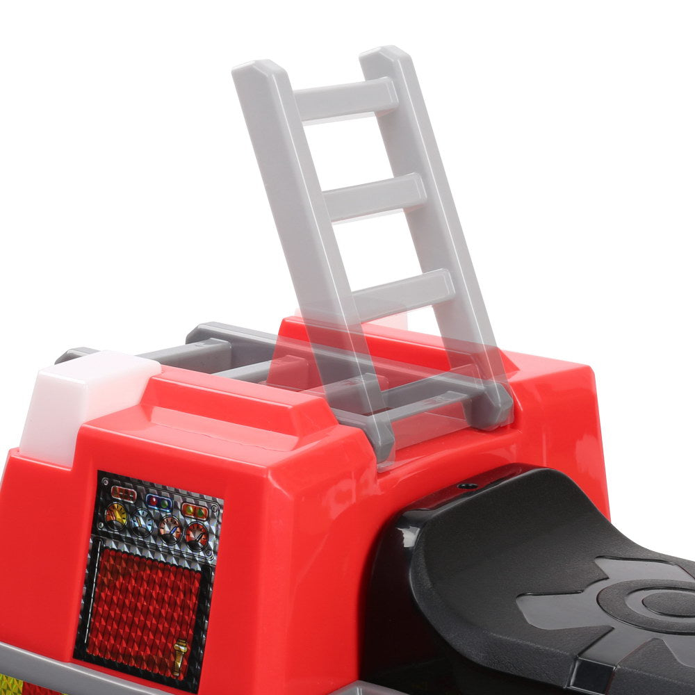 Kids Ride-On Fire Truck Motorbike (Rigo), Red/Grey