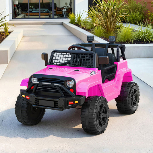 Kids Ride On Car Jeep 12V Car Toys Battery Remote Control Rigo Pink