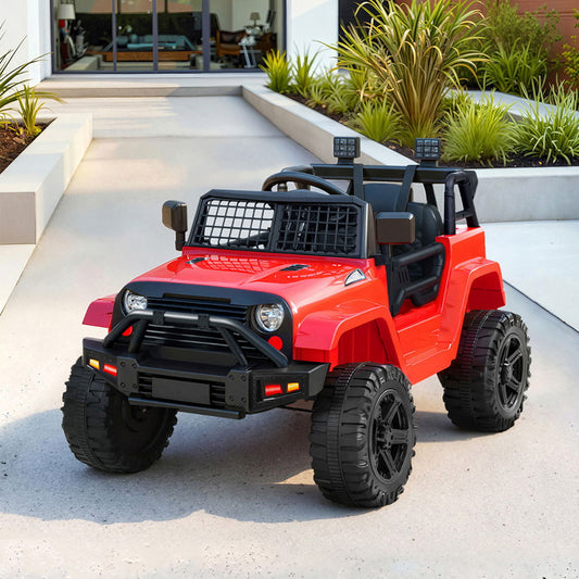 Kids Ride On Car Jeep 12V Car Toys Battery Remote Control Rigo Red