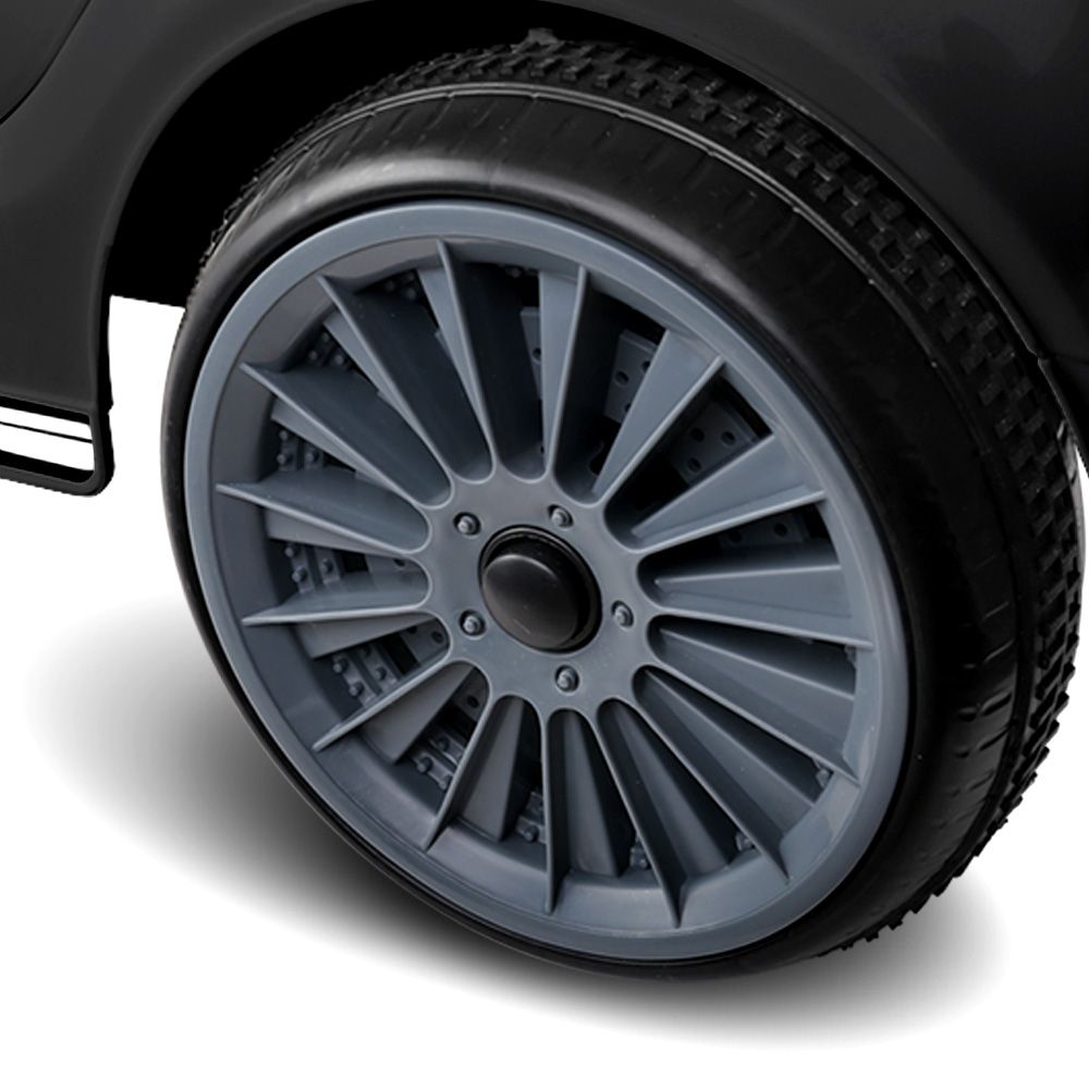 Battery Remote Control Black LED Ride Car Toys 12V