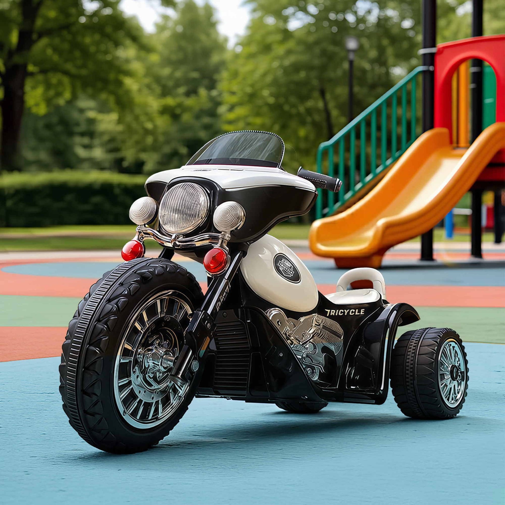 Ride Motorbike Motorcycle Toys Black White Mbike Police
