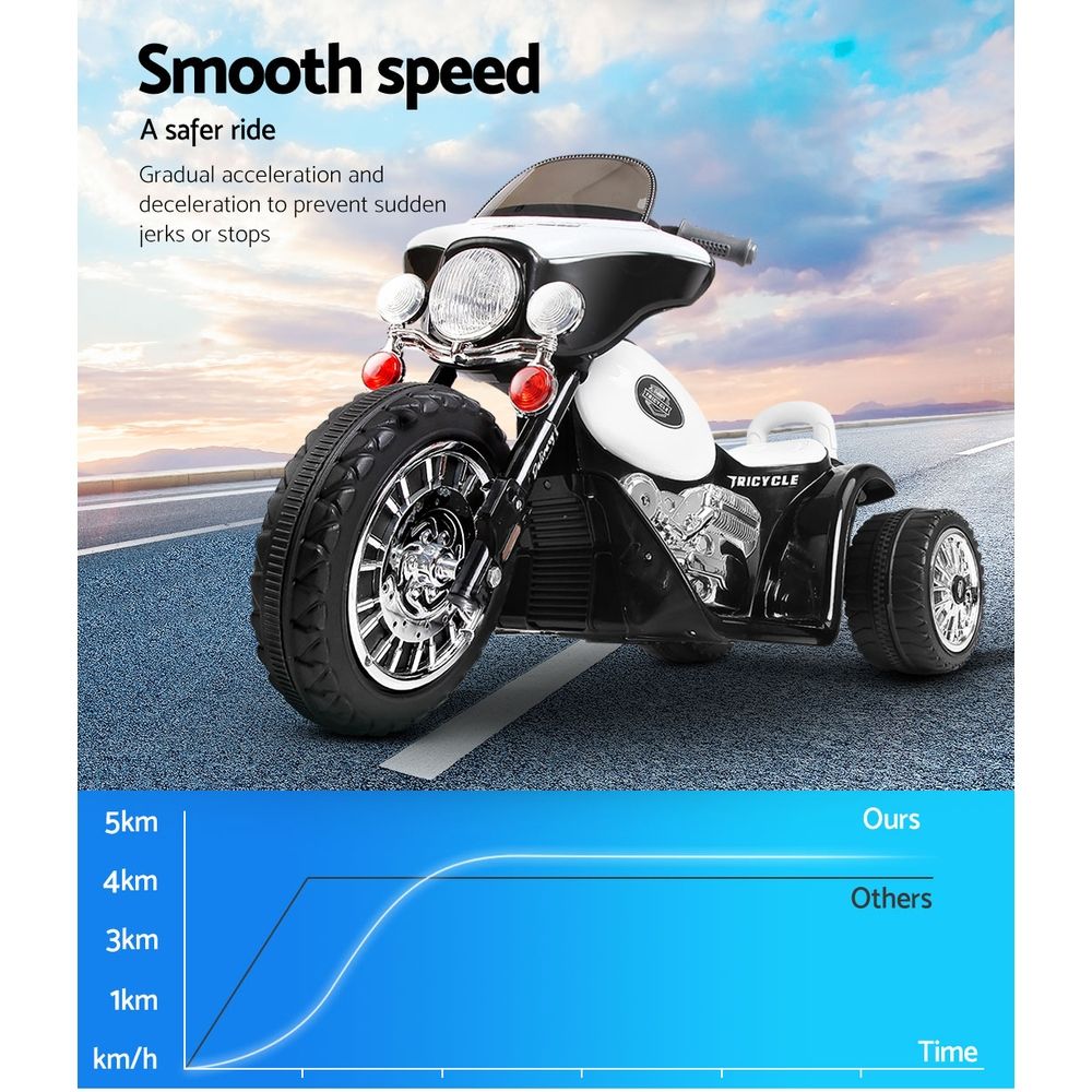 Motorbike Motorcycle Toys Black White Mbike Police Ride