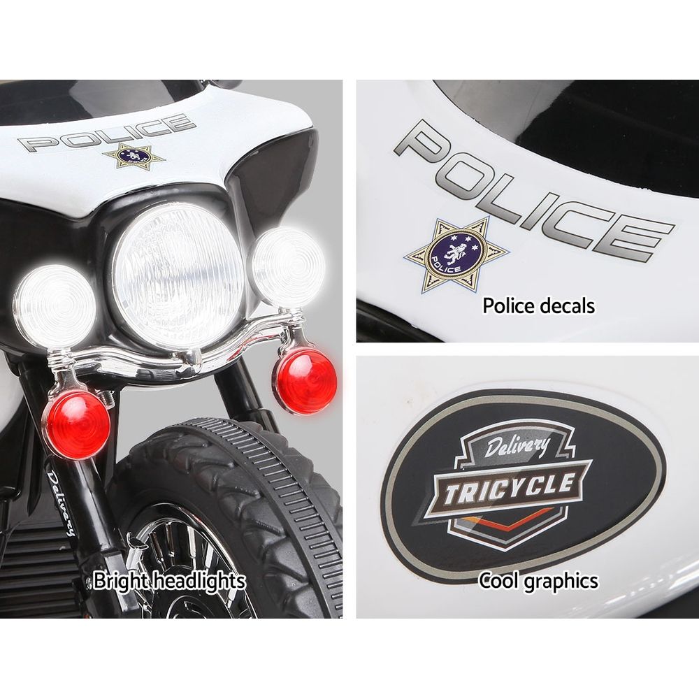 Motorcycle Toys Black White Mbike Police Ride Motorbike