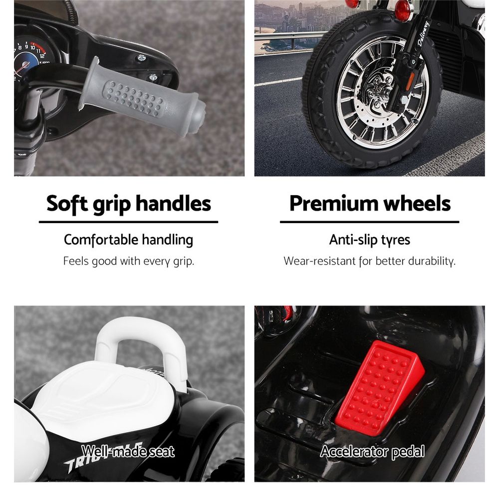 Black White Mbike Police Ride Motorbike Motorcycle Toys