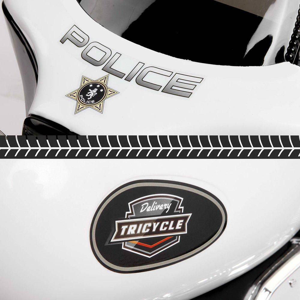 White Mbike Police Ride Motorbike Motorcycle Toys Black