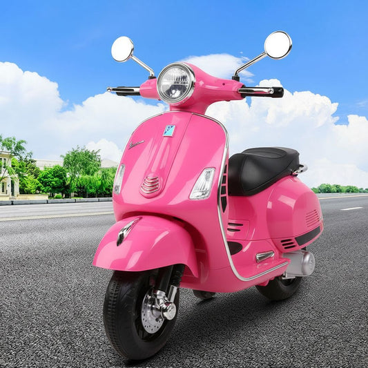 Pink kids ride-on car with ride-on seat and wheel arches