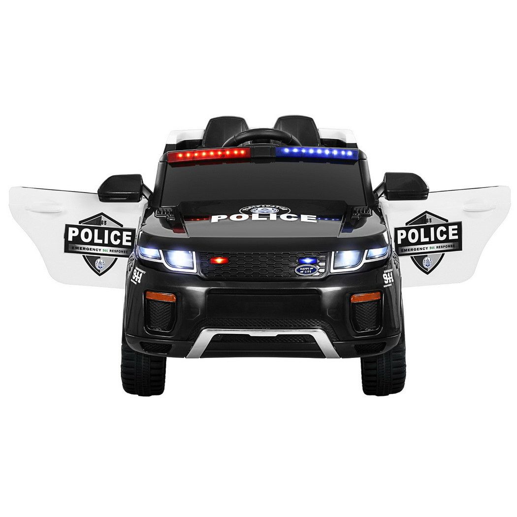 Kids Ride On Patrol Police Car Rigo Range Rover-Inspired Remote - Black