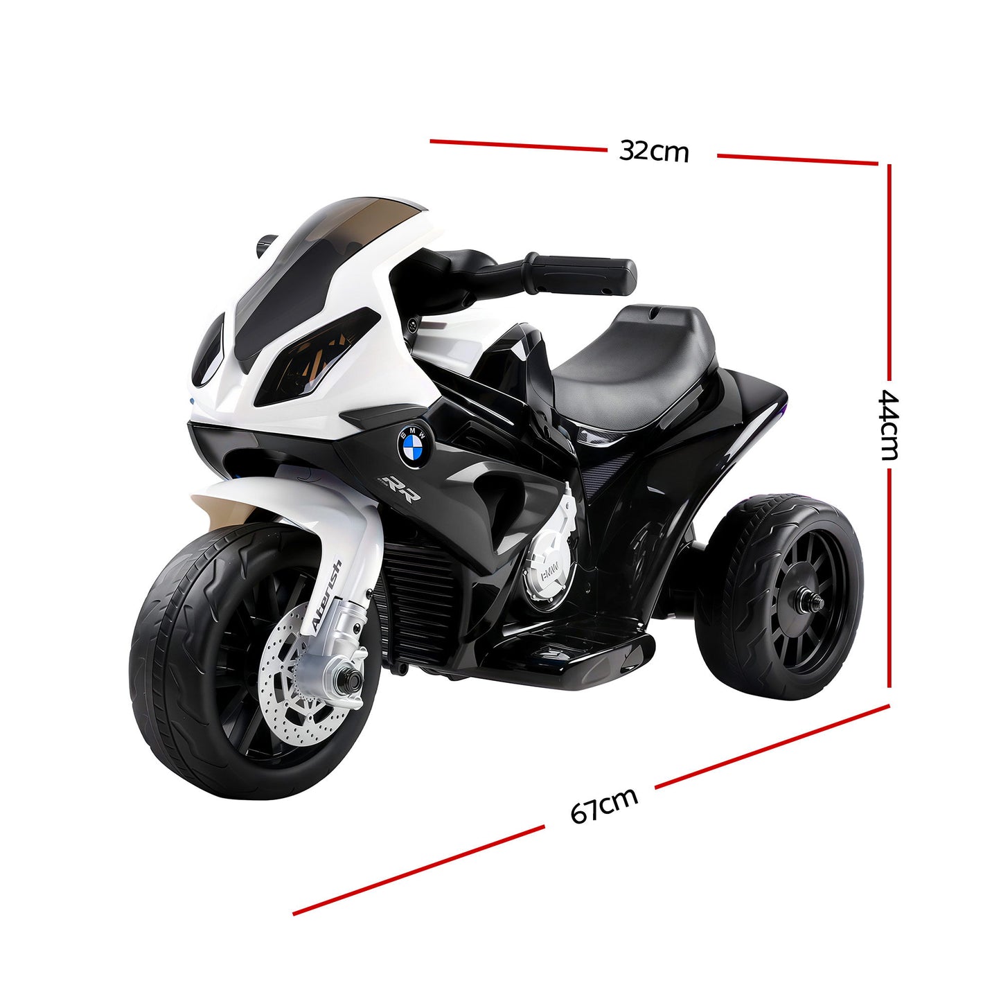 Kids Ride-On Motorbike Licensed S1000RR Motorcycle Car - Black