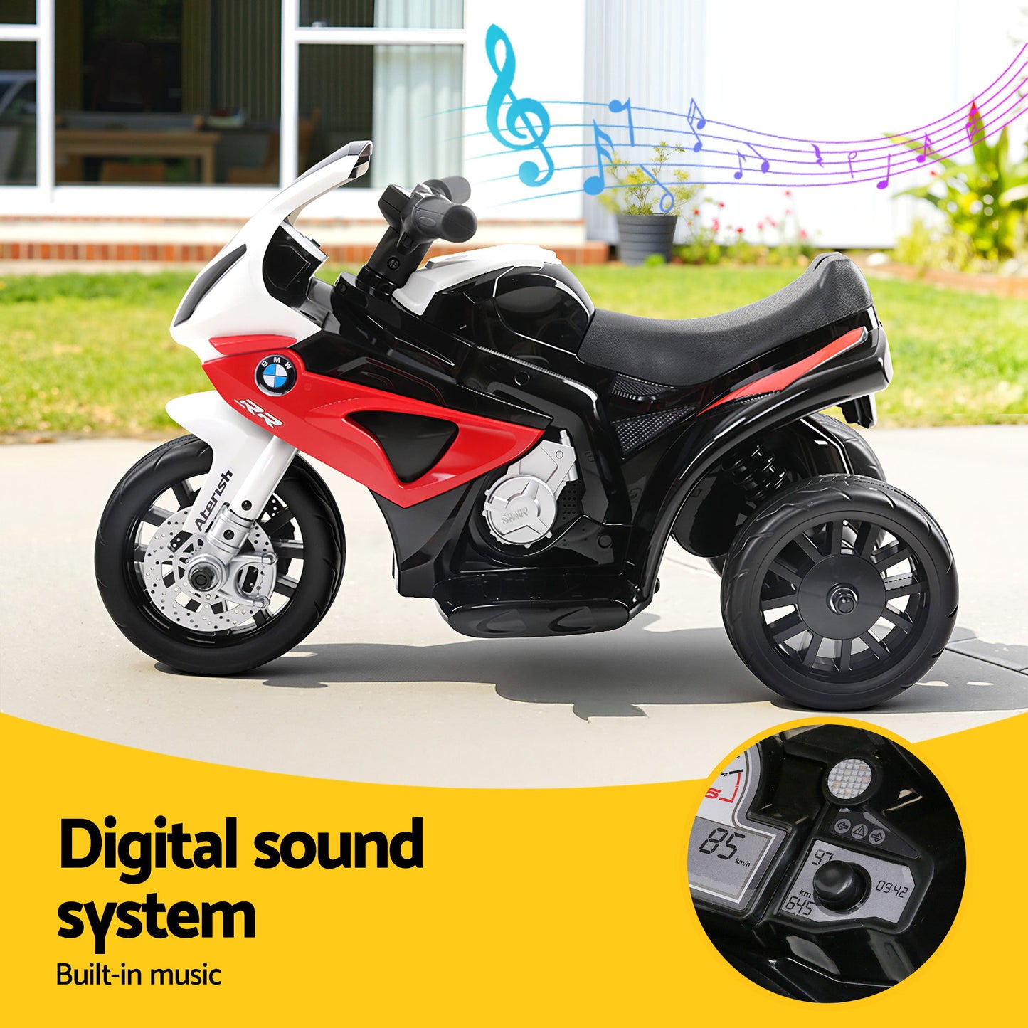 Red s1000rr ride motorbike licensed with bmw electric toy motorcycle