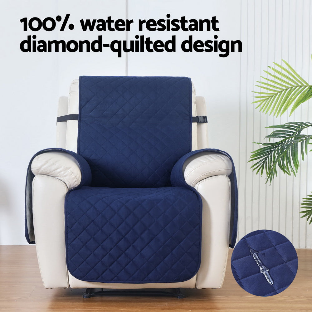 Recliner Chair Cover 100% Water Resistant Navy