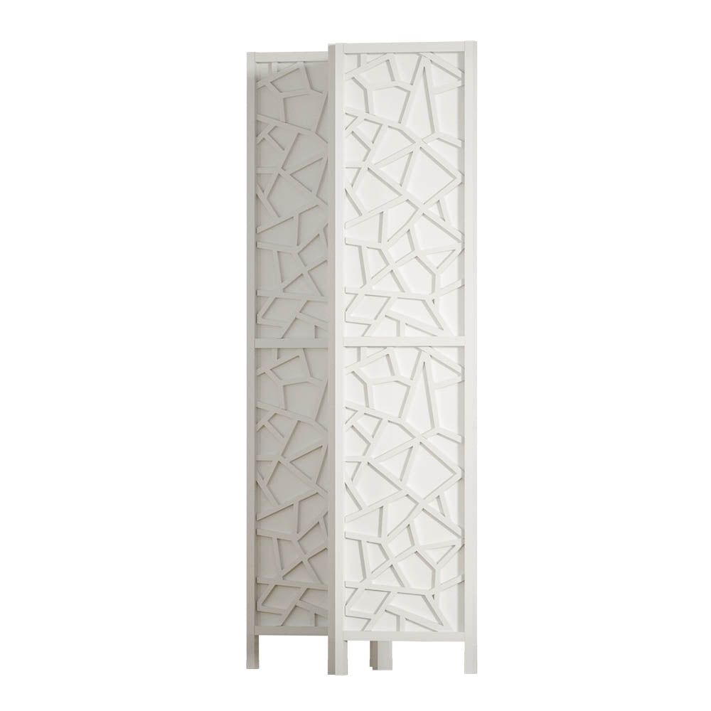 3 Panel Room Divider Screen 122x170cm Clover White