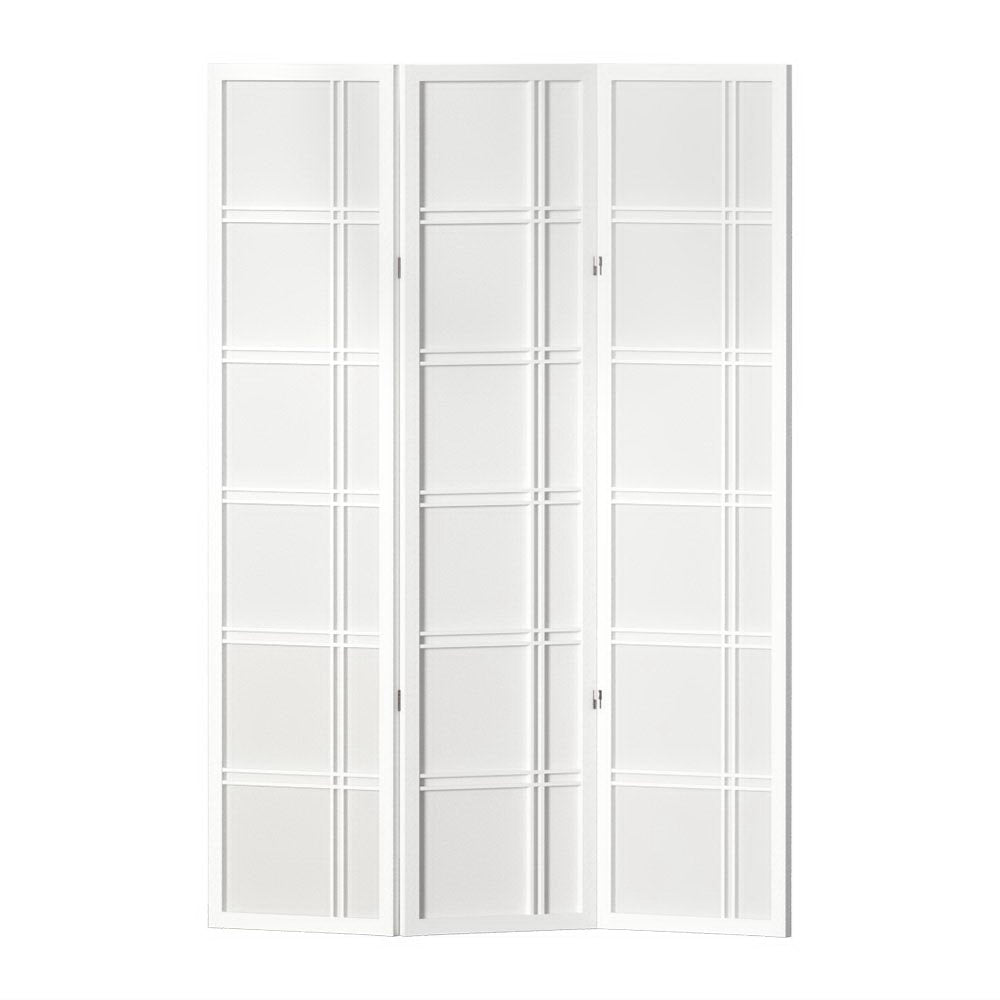 3 Panel Room Divider Screen 132x179cm Nova White