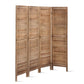 Room Divider, 4‑Panel Privacy Screen, Foldable Partition, Brown