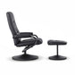 Artiss Recliner with Ottoman 360-Degree Swivel Recliner Chair and Ottoman Set PU Leather Black