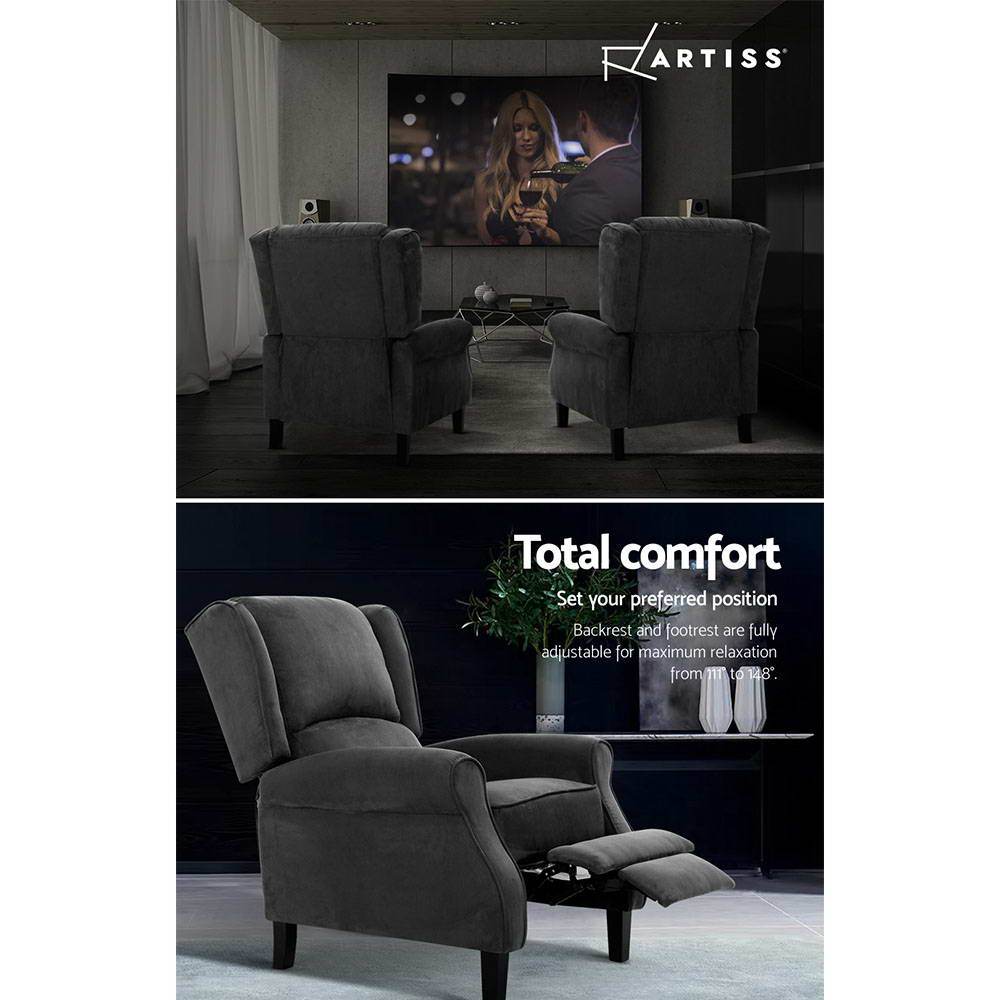 Recliner Chair Adjustable Sofa Lounge Soft