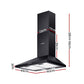 Black Pyramid Range Hood 600MM 60CM Kitchen Canopy