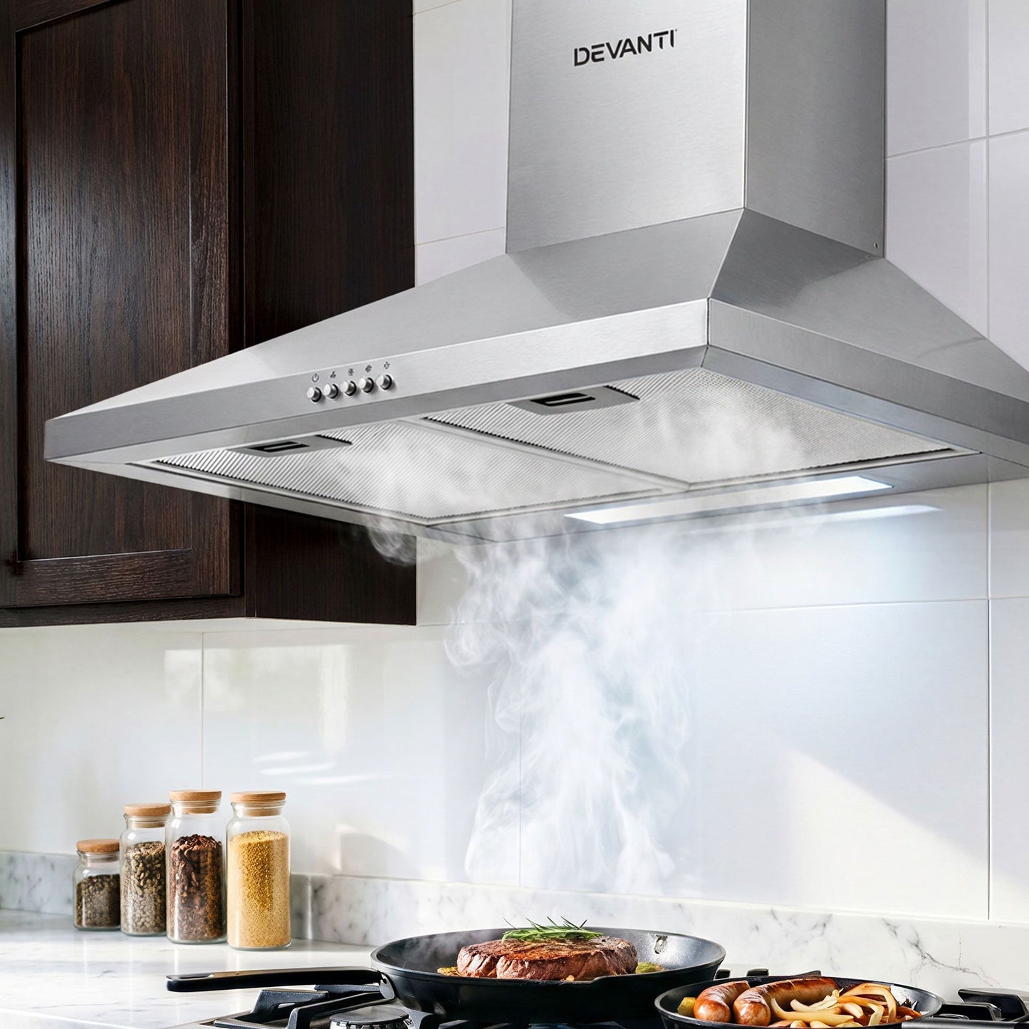 Stainless Steel Range Hood 60cm 600mm Kitchen Canopy Wall Mount
