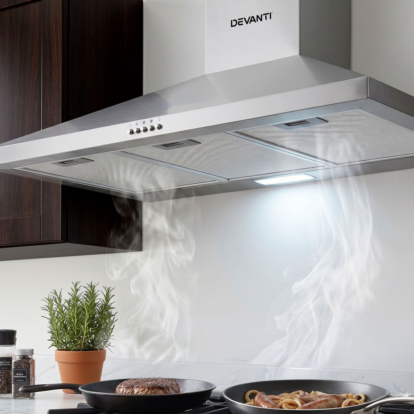 Range Hood 90cm 900mm Kitchen Canopy Stainless Steel
