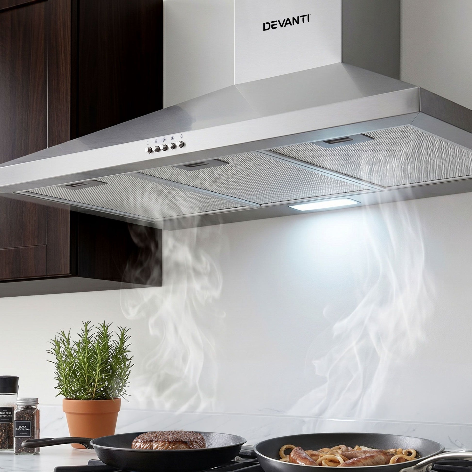 Range Hood 90cm 900mm Kitchen Canopy Stainless Steel