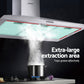 Steel 90cm range hood kitchen with matching accessories and clear item layout