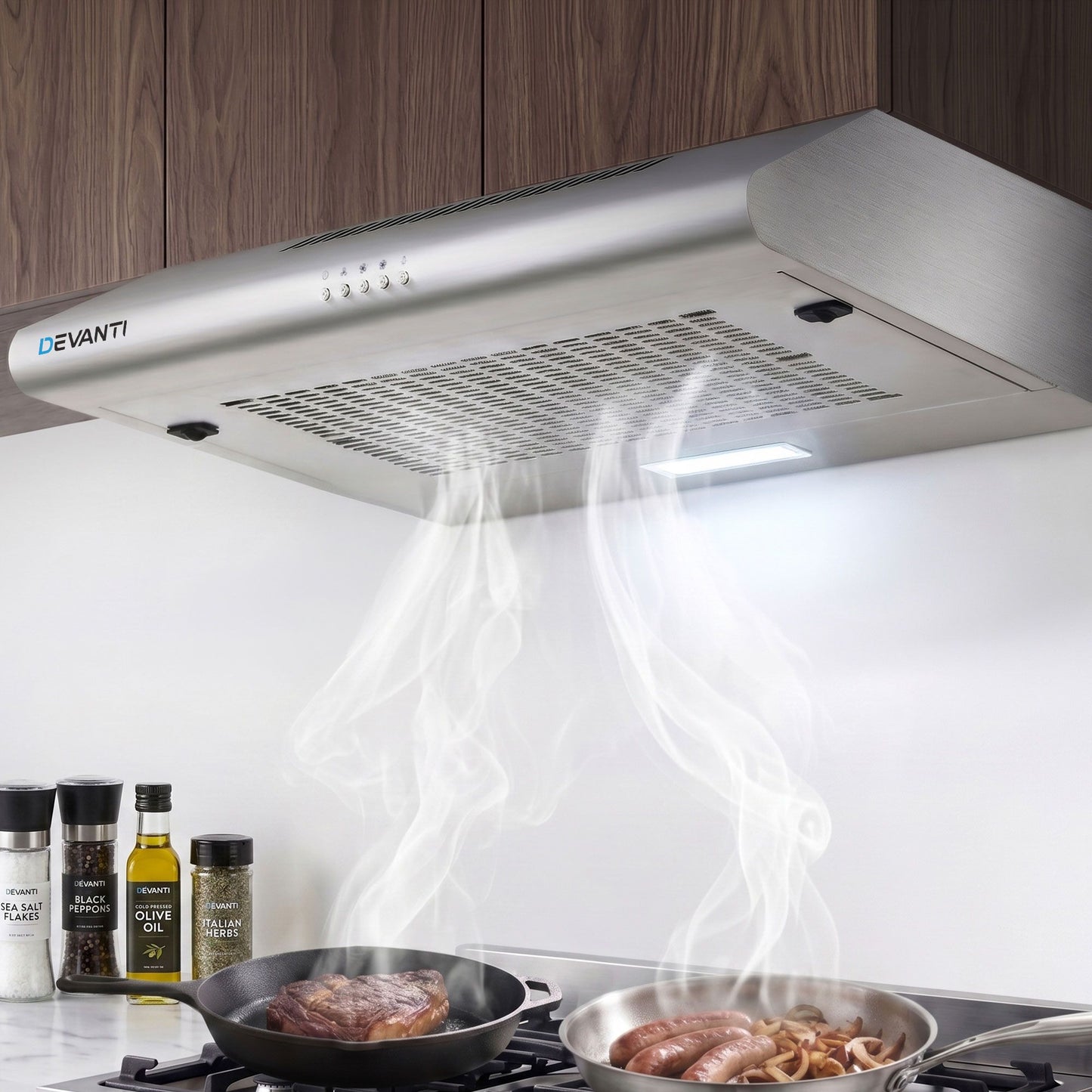 Fixed Range Hood Stainless Steel Kitchen Canopy 60cm 600mm